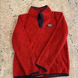 L.L. Bean Kids Pullover Sweater in Rich Red